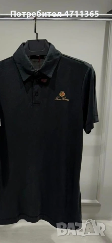 Loro Piana мъжка поло тениска с яка бяла и черна от S до 3XL, снимка 3 - Тениски - 53849131