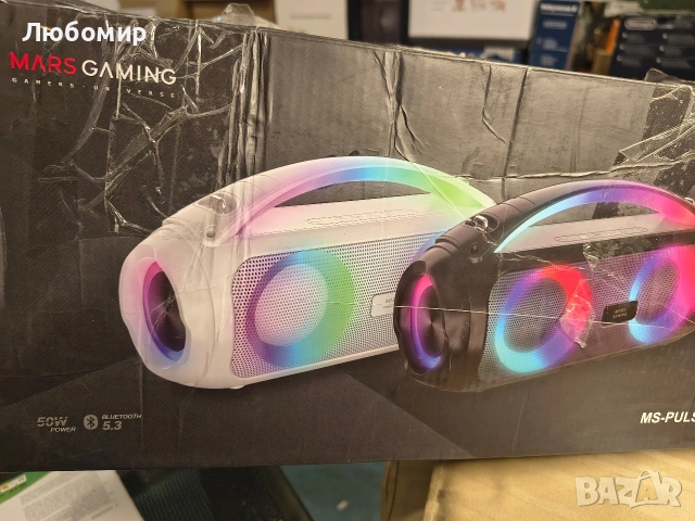 Преносим Bluetooth високоговорител Mars Gaming MSPULSE, 4W, 50W, черен, 8 часа, снимка 5 - Bluetooth тонколони - 54074326