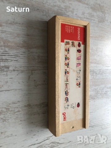 детско дървено домино, дървена играчка, goki