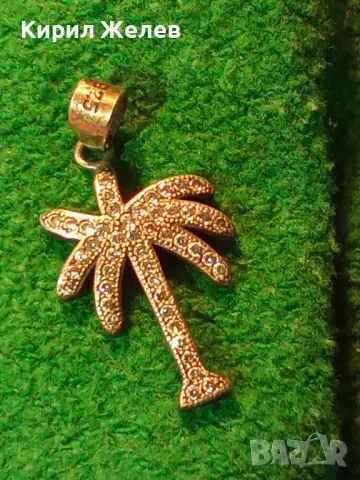 ФИГУРАЛЕН СКЪПОЦЕНЕН СРЕБЪРЕН ПЕНДАНТ ПАЛМА СРЕБРО 925 с ИСКРЯЩИ ФАСЕТИРАНИ ЦИРКОНИ 49766, снимка 13 - Колиета, медальони, синджири - 49149466