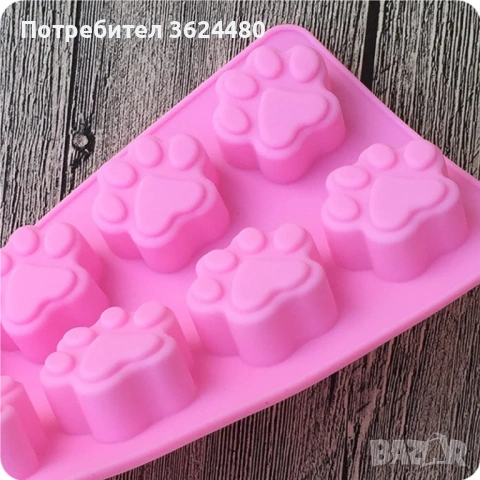 Силиконов молд с лапички 3785, снимка 4 - Форми - 53453119