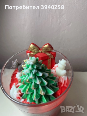 Коледни соеви свещи , снимка 5 - Ръчно изработени сувенири - 52384936
