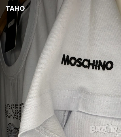 Дамска памучна тениска 'MOSCHINO', снимка 3 - Тениски - 53612094