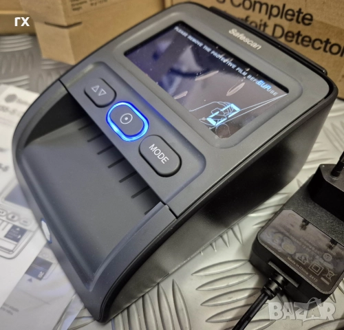 Детектор за фалшиви банкноти Safescan 155-S (G2) + батерия + стакер, снимка 3 - Друга електроника - 52544660