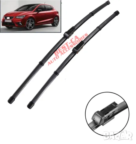 Комплект чистачки за предно стъкло 65+40 cm. подходящи за Seat Ibiza 5 KJ1 2017-, снимка 1 - Аксесоари и консумативи - 49284162