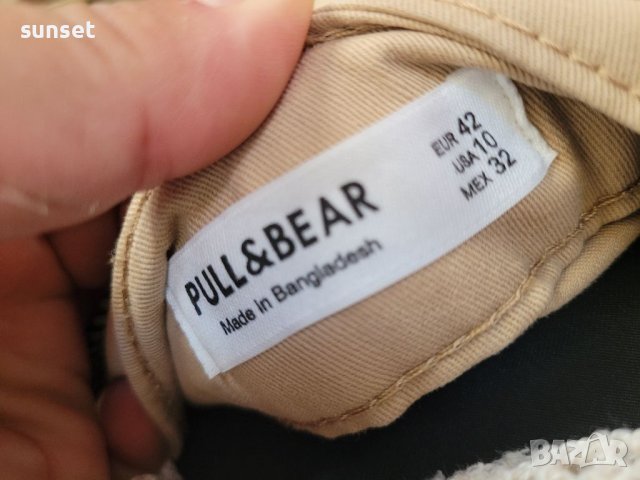 Pull& Bear карго панталони бежеви+ ЛЕНЕНА риза, снимка 4 - Панталони - 46671649