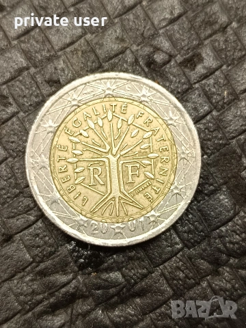 Колекционерска монета 2euro Франция 2001г