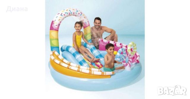 Надуваем басейн Intex - Candy Fun, 170 x 168 x 122 см, снимка 4 - Басейни и аксесоари - 46646332