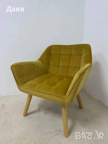 Кадифен фотьойл HOMCOM скандинавски дизайн 