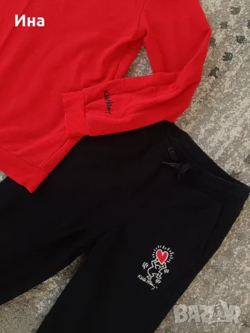 HM Keith Haring сет спортен панталон и блуза р-р 158 см., снимка 3 - Детски комплекти - 49840234