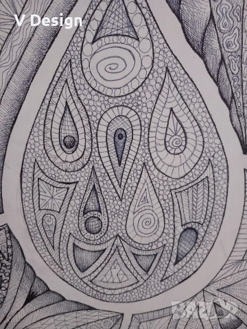 Абстрактна Картина "Момина сълза"- графика на пано