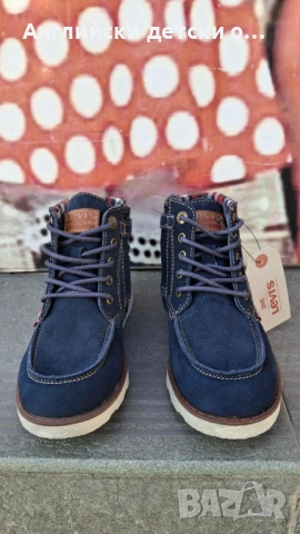 Английски детски оригинални кец/боти от естествена кожа/велур Levi's, снимка 6 - Детски боти и ботуши - 52377374