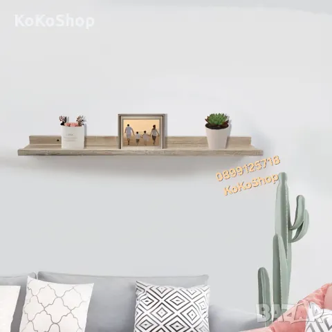 Рафт дъб сонома-80х10х4 см./стенен рафт в цвят дъб сонома.