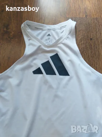 adidas 3 Bar Logo Tank Top - страхотен дамски потник КАТО НОВ М, снимка 7 - Потници - 46876234