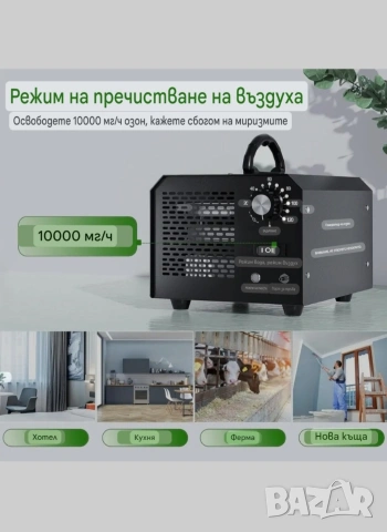 Генератор на озон, FELLAT 10000 mg/h Индустриален пречиствател на въздух с режим въздух/вода , снимка 7 - Овлажнители и пречистватели за въздух - 54136980