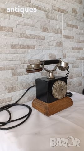 Стар немски телефон със слушалка - 1930" година, снимка 3 - Антикварни и старинни предмети - 46371802