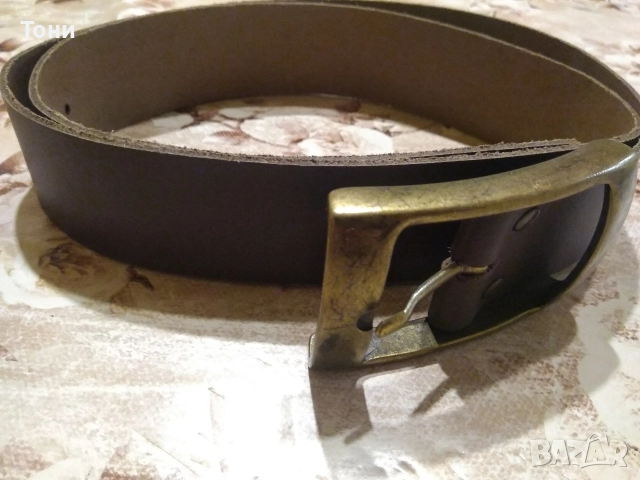 Нов Мъжки Колан Изцяло от Естествена Кожа 115см., снимка 6 - Колани - 52656842