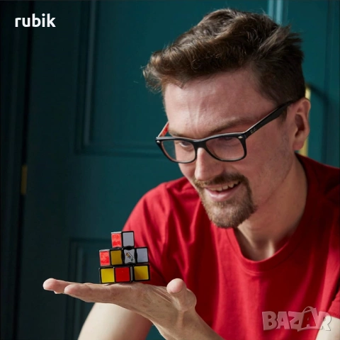Оригинален магически пъзел Rubik's Edge 1x3x3 - С цветни пластини, снимка 8 - Игри и пъзели - 44996882