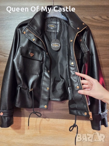 Атрактивно кожено яке, снимка 4 - Якета - 54171727