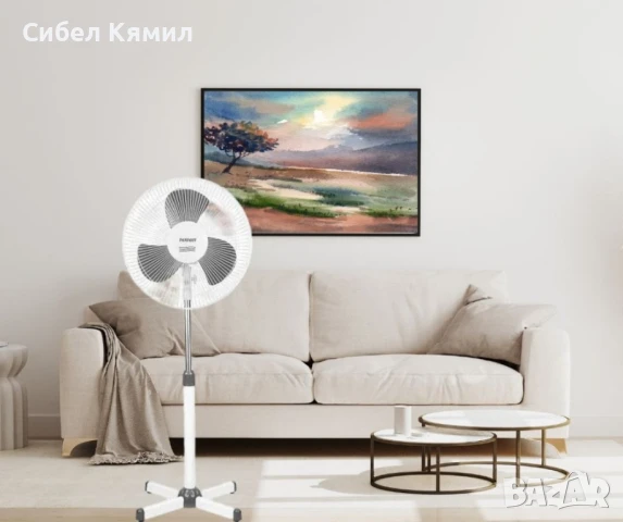 Вентилатор 16'' PERFECT FM-3231/FM-3240, 40W, 2бр в кутия, бяло/сиво, бял, снимка 1