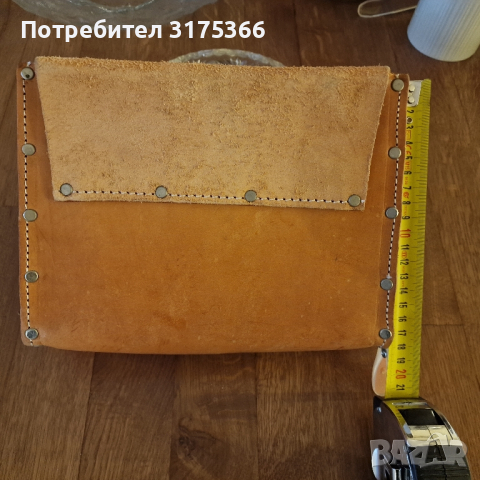 Нова кожена чанта от телешки бокс без капак  за  кръст или декорация , снимка 3 - Чанти - 44966388