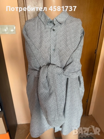 Мъжка риза Coc, десен черно и бяло, снимка 3 - Ризи - 54173860