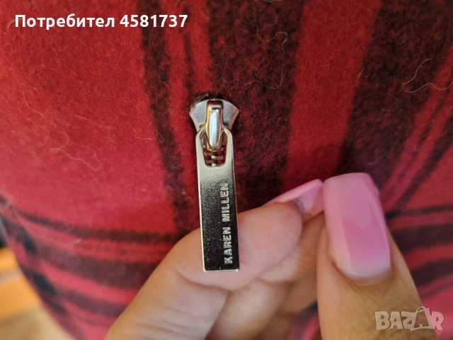 Вълнена мини пола каре Karen Milen, снимка 2 - Поли - 52107987