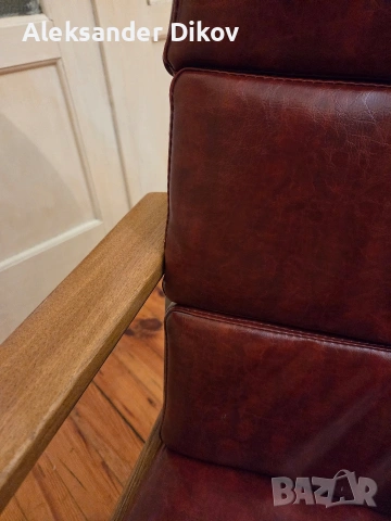 Офис Бъзнес Стол. Самоделка. Ард Деко, снимка 4 - Столове - 53401235