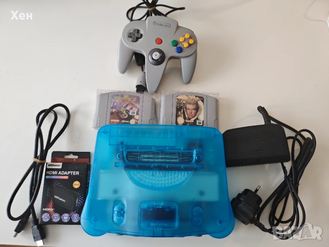 Nintendo 64 + 2 игри, снимка 4 - Nintendo конзоли - 53808492
