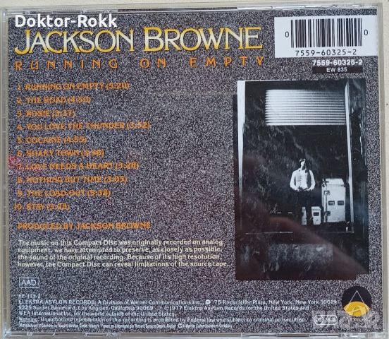 Jackson Browne – Running On Empty 1977 (CD), снимка 2 - CD дискове - 46718115