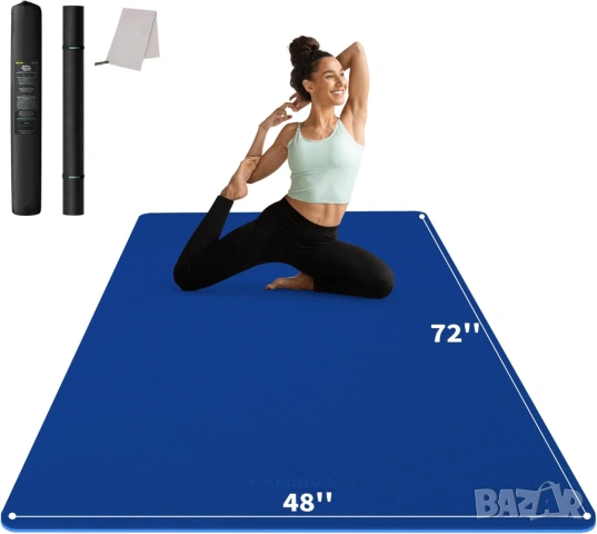 Голяма спортна постелка 183 x 122 см,  за йога , фитнес , пилатес