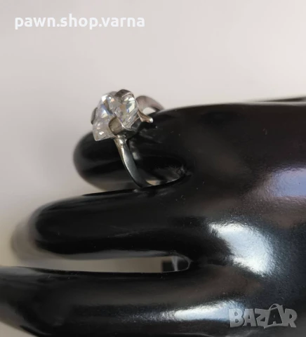 Нов сребърен пръстен 925 с фианит – 5,32 г, размер 18 мм, снимка 7 - Пръстени - 51408803