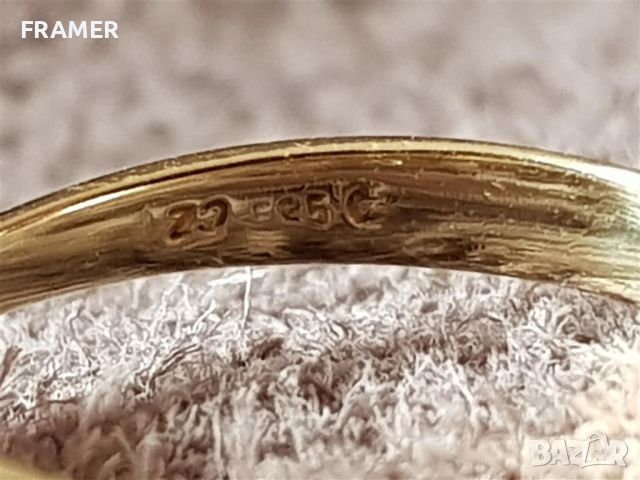 Стилен пръстен ЗЛАТЕН 14 карата диаманти БРИЛЯНТИ злато, снимка 8 - Пръстени - 45596792