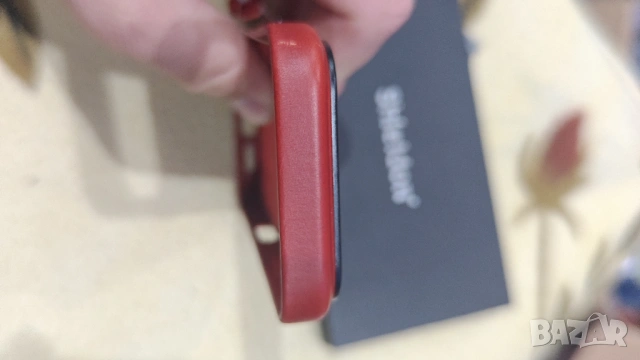 Кожен калъф Shieldon за iPhone 17 pro Max вишнево червен, снимка 6 - Калъфи, кейсове - 54033637