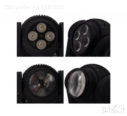 Двустранна роботизирана LED светлина (4+1)x10W RGBW – Компактна мощ за професионално сценично осветл, снимка 8 - Други - 51457062