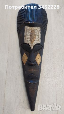 маска дърворезба Африка 47см , снимка 1 - Декорация за дома - 46321028