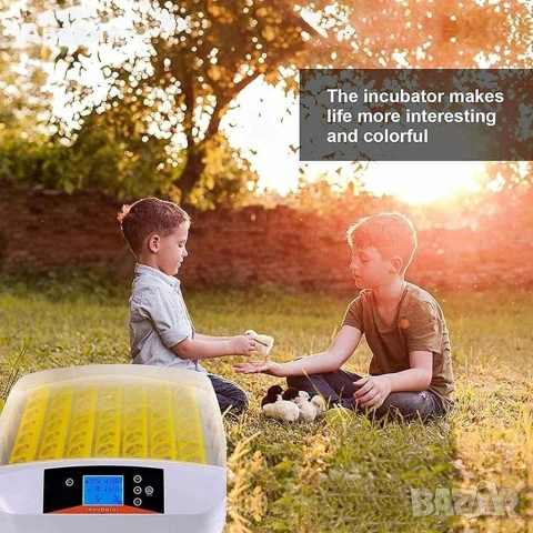 Инкубатор за яйца – 42 яйца с LED дисплей и автоматичен контрол, снимка 4 - Други стоки за дома - 53354650