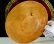 Медна чиния писана с цветя и орнаменти 20 см. , снимка 2