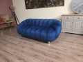 Син диван тройка от плат кадифе, снимка 7