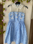 Кокетна рокля в небесно синьо, снимка 1 - Рокли - 44984846