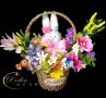 Великденска кошничка със зайче и италиански шоколадови бонбони , снимка 1 - Декорация за дома - 45169807