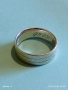 Сребърен пръстен тип халка с надпис майсторска изработка 52476, снимка 4