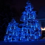 соларни коледни лампички падащ сняг 3м х 30см снежно синя светлина LED , снимка 4