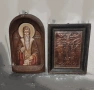 ПРОМО-2 големи икони-медна Разпятие Христово и дървена ръчно рисувана-Св.Иван Рилски 37/23, снимка 1