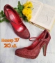 Разпродажба на дамски стилни обувки на ток на ток номер 37, снимка 4