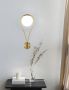 KRIPINC 5W стенна лампа със стъклена топка, златна LED стенна лампа, ретро стенна лампа, снимка 7