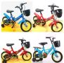 Детски велосипед Maibeki с кош в предната част червен 12 инча, снимка 1 - Детски велосипеди, триколки и коли - 45185725