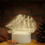 Холограмна 3D LED лампа - Елегантен Ветроход, снимка 2