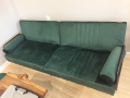 Разтегателен диван / канапе в тъмнозелен цвят, снимка 1