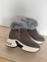 Дамски сиви боти ,Нови, снимка 1